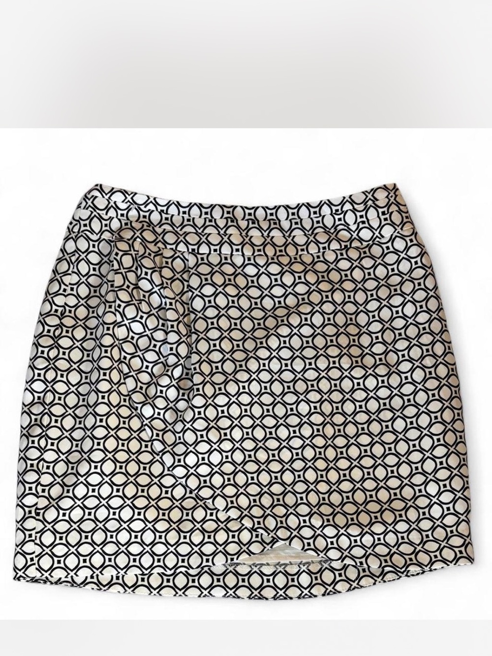 Banana Republic Black and White Geometric Mini Skirt